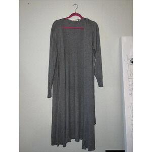Soft Surroundings Size XL Gray Ribbed Open Cardigan Long